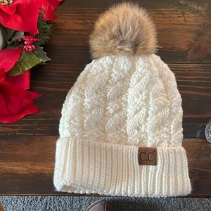 CC winter fuzzy hat